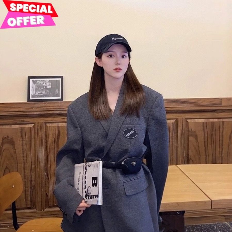 🌿春季限時降價🌿Prada 1CN076 女款編織尼龍腰帶 附可拆卸萬用袋可放信用卡/AirPods 黑色 腰帶長103公分-0