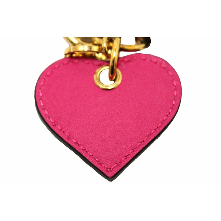 Louis Vuitton Blue/Pink Vernis Leather Valentine Heart Bag Charm Key Ring-6