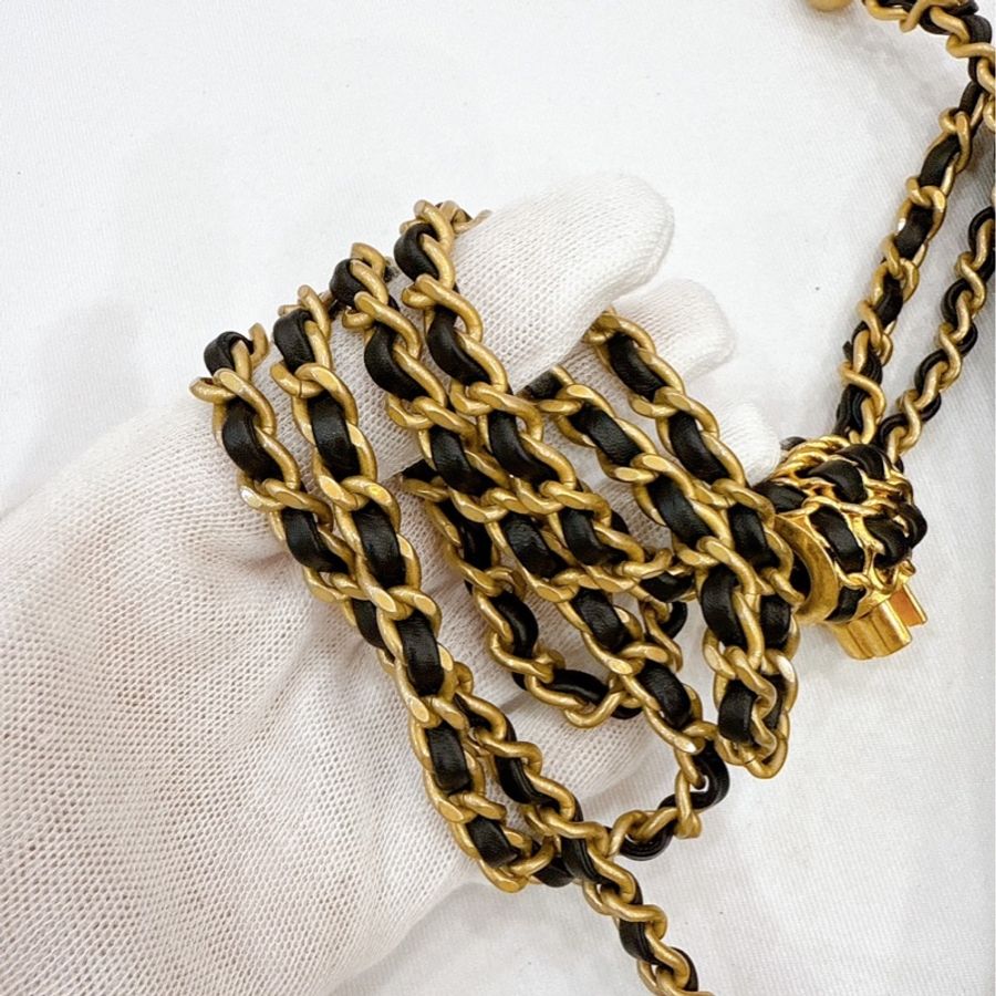 莉亞精品♡Chanel AS3259 編織金球HOBO 全新閒置-17