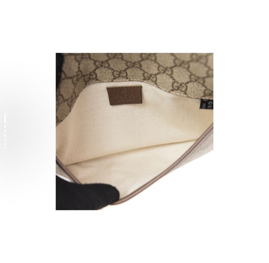 GUCCI古馳 Neo Vintage系列 燙金徽標老花虎頭腰包斜挎包-4