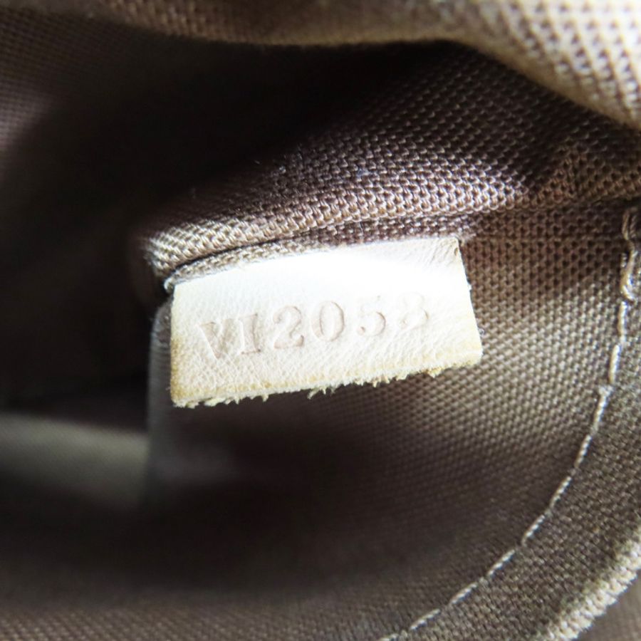 棕色 原花 PVC塗層帆布 手提包 M40143-6