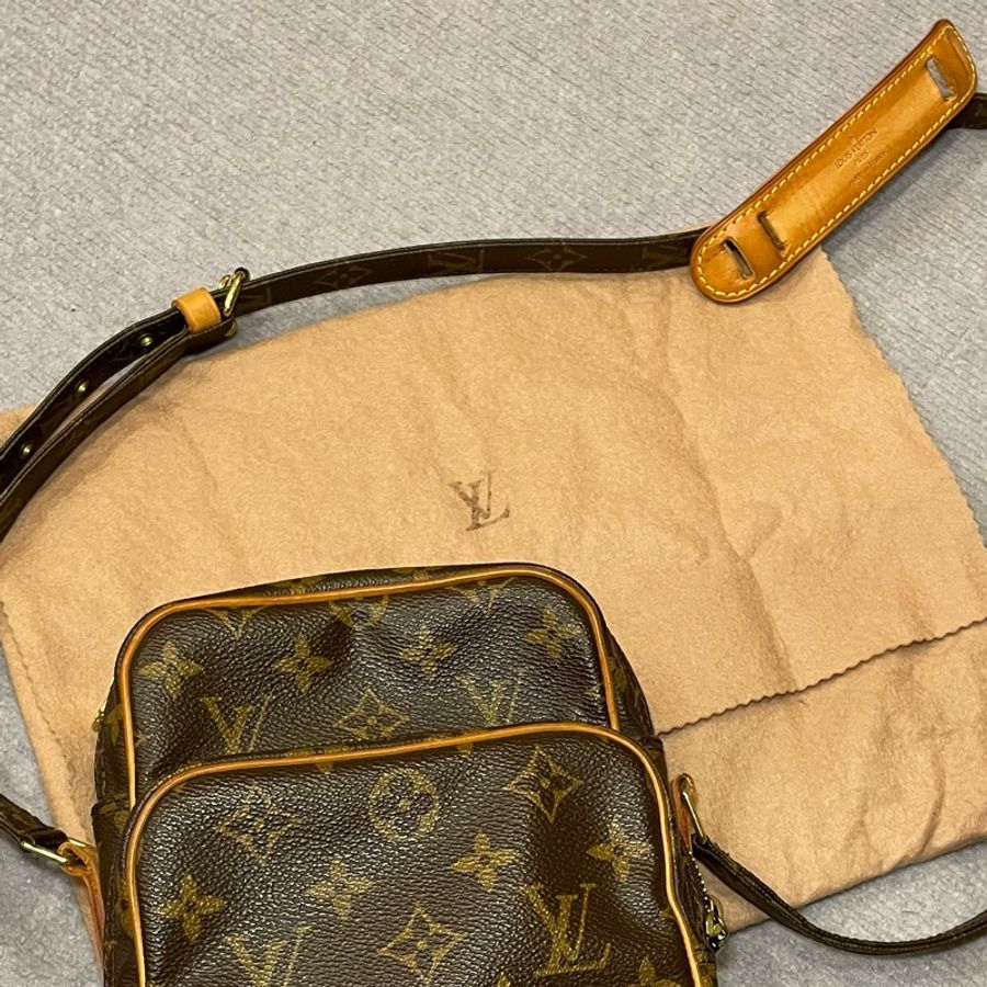 LV Louis Vuitton Monogram 斜背包/雙層相機包-23
