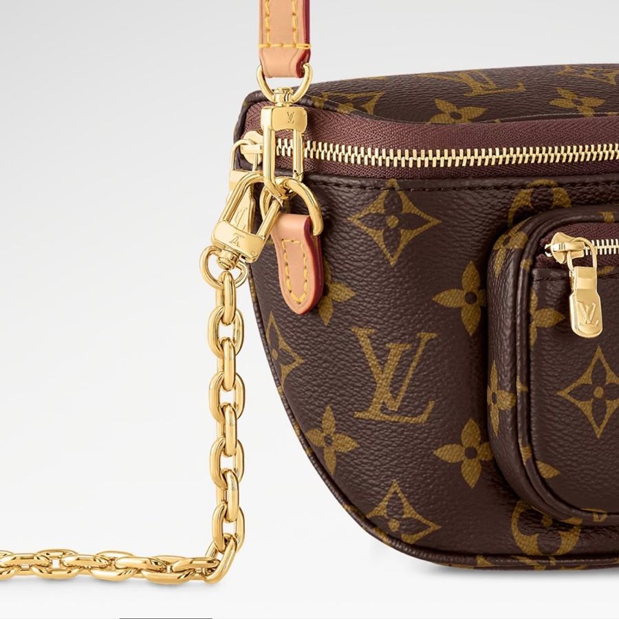 莉亞精品♡LV M82335 Mini Bumbag 經典老花迷你胸包 全新-1