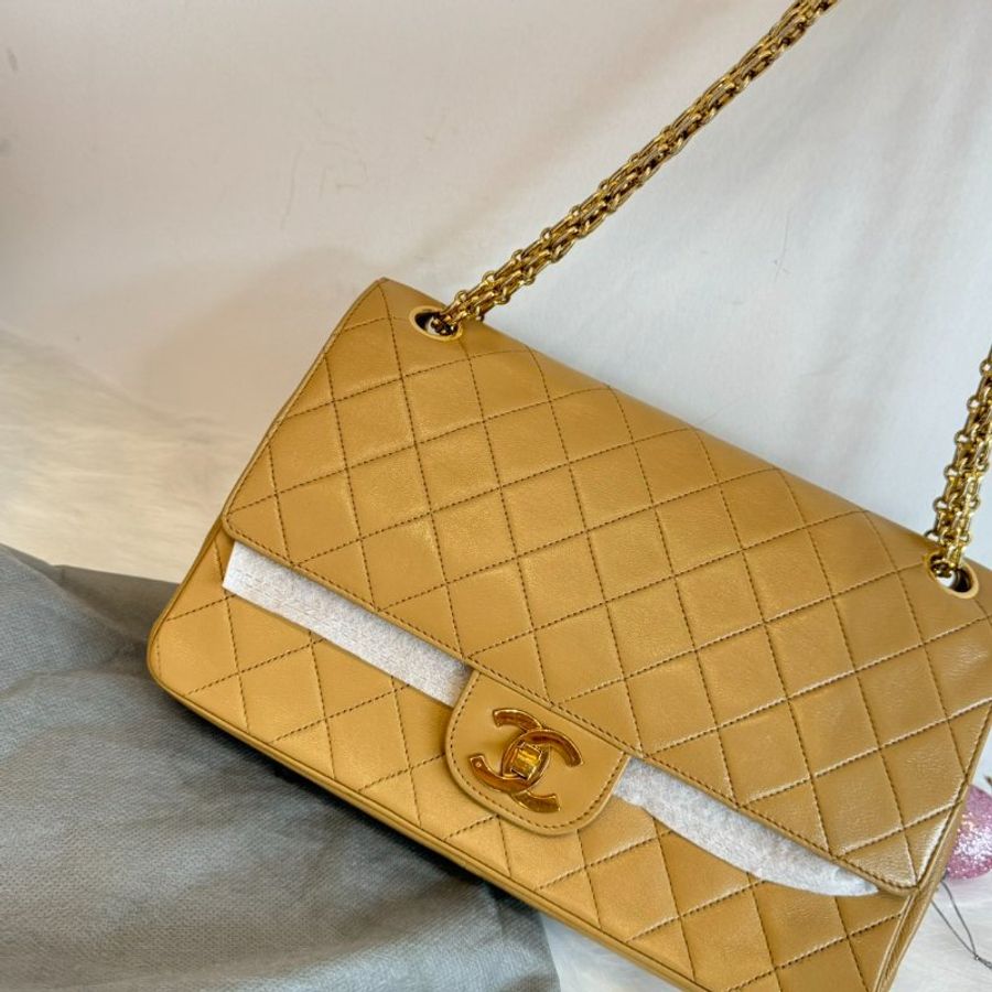 Chanel 復古老香 CF25 鏈條 雙翻蓋肩背包-0
