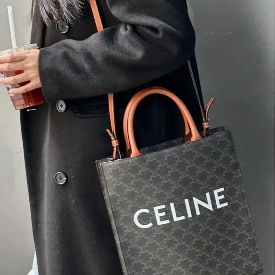 「JL精品代購」極新 Celine 老花 肩背托特包-1