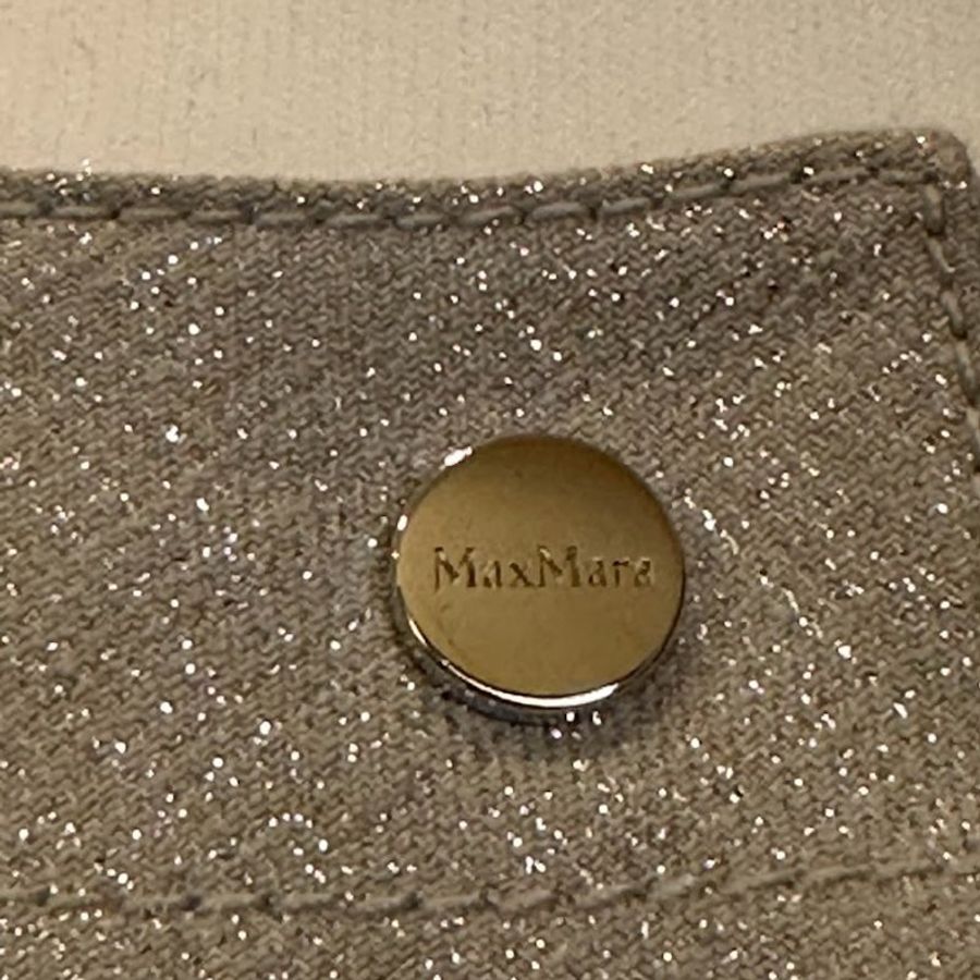 Maxmara 外套 西裝 女 亞麻棉外套 米銀色 agile 2025 全新新品 40號 義大利購入-11