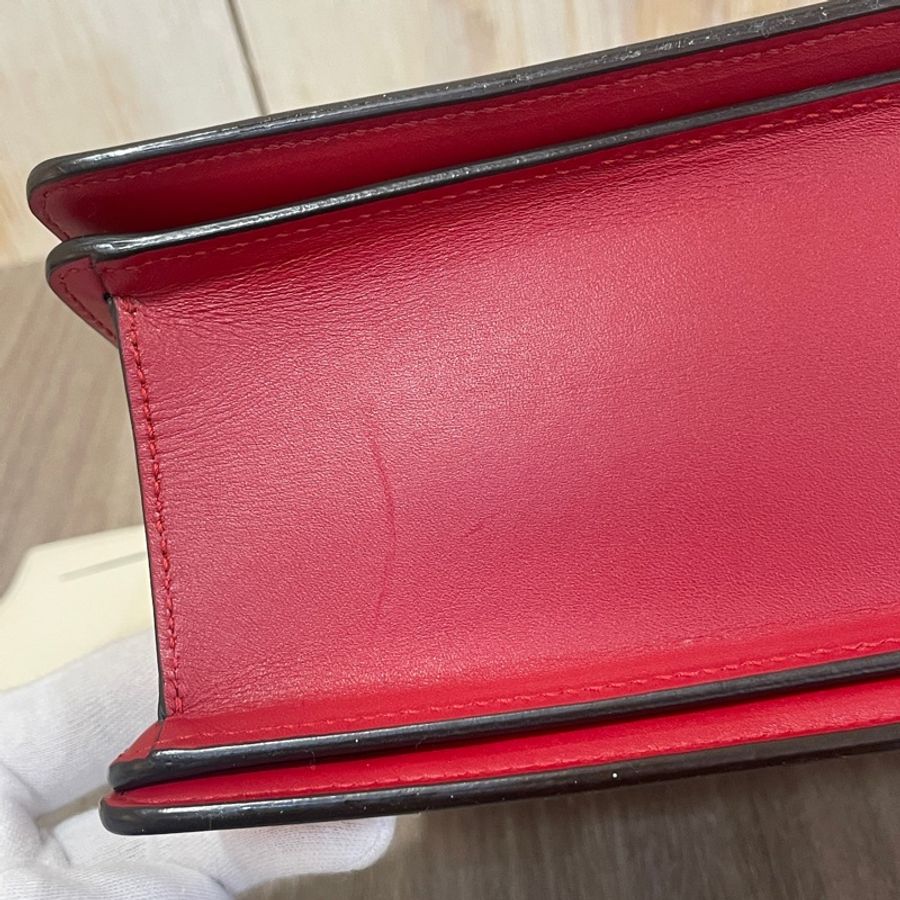 Gucci 476541白紅牛皮蜜蜂手提肩背兩用包-13