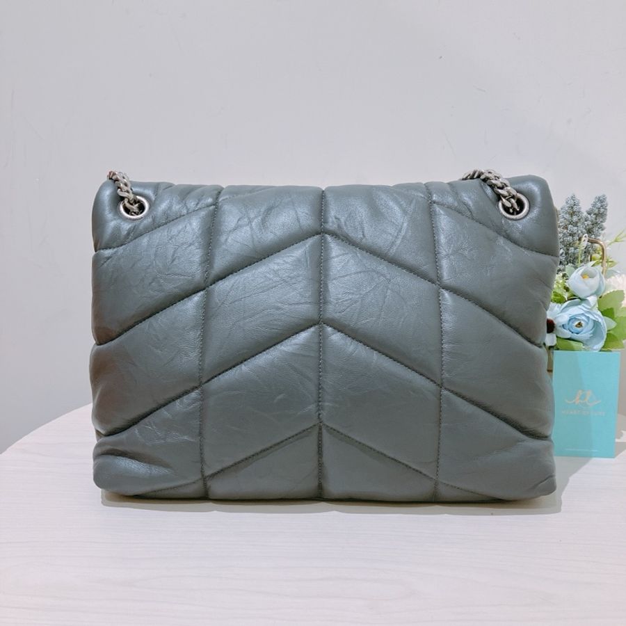 TK1623 SAINT LAURENT 聖羅蘭大號氣球鍊帶包包LARGE PUFFER SHOULDER BAG LAMBSKIN-1