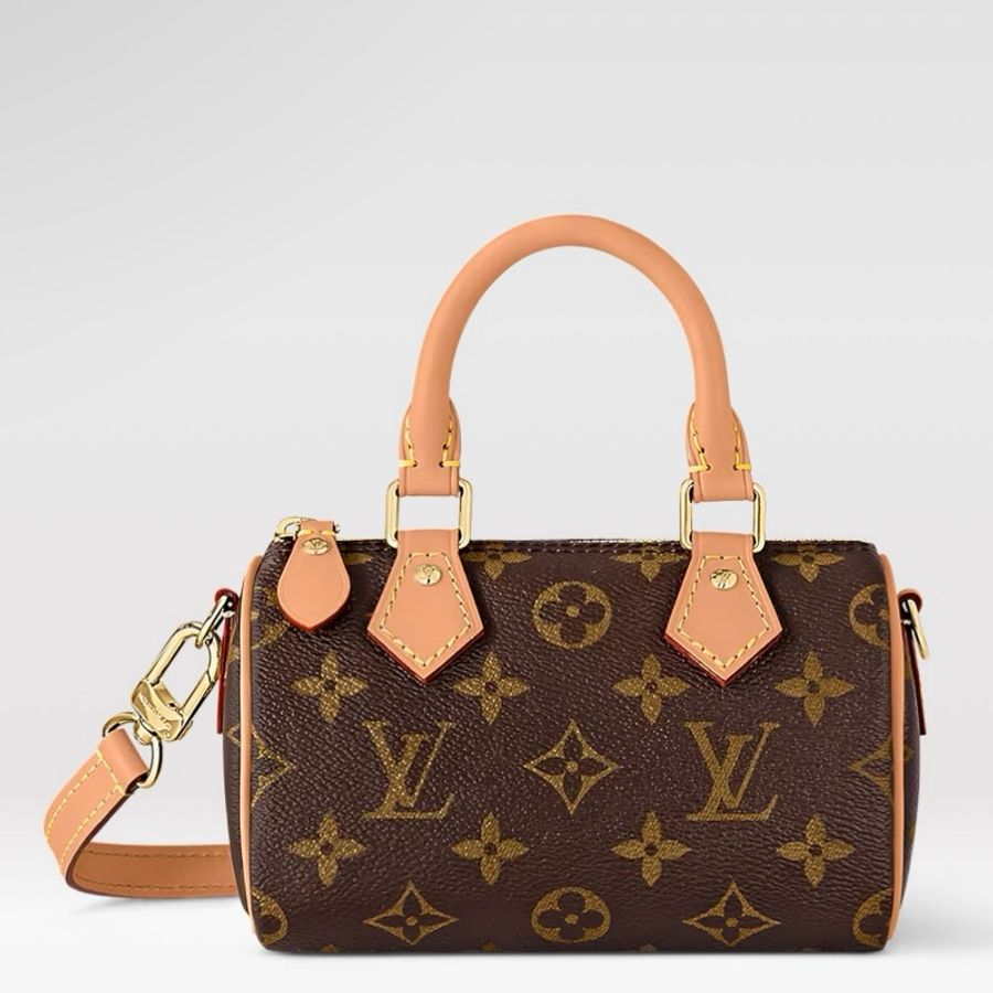 莉亞精品♡LV M81085 Nano Speedy 經典老花迷你波士頓包 全新-0