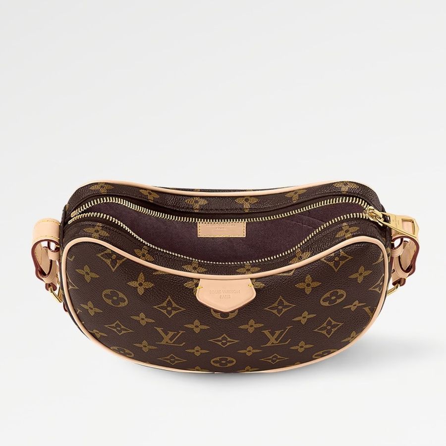 莉亞精品♡LV M46828 Croissant MM 經典老花碗豆包附迷你小包 全新-3