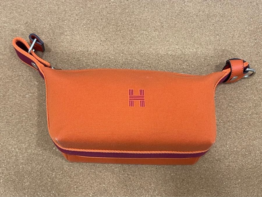 Hermes 愛馬仕 Bride-a-Brac case 飯盒包 洗簌包 橙色-10