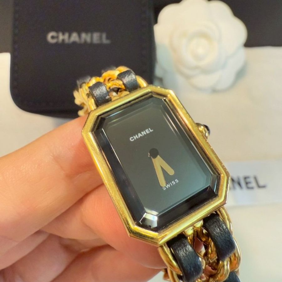香奈兒 CHANEL 黑金 首映錶 M號-5