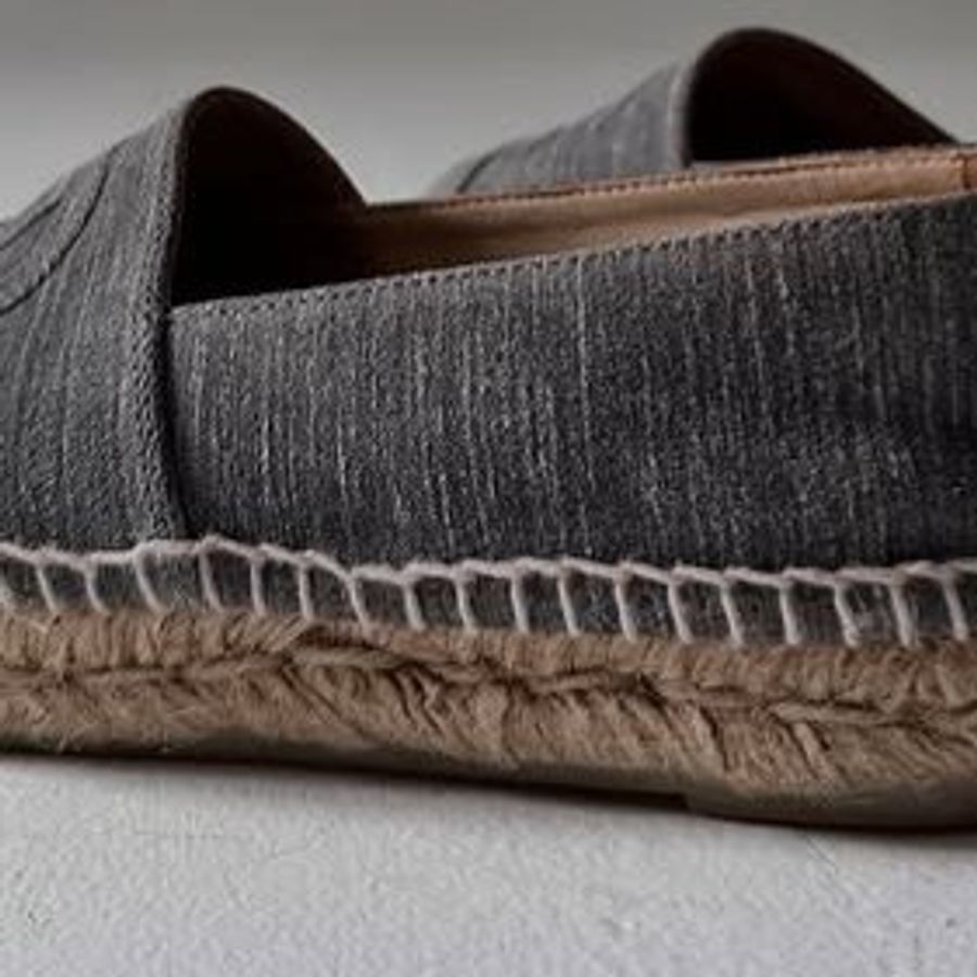 Chanel espadrilles 灰色草編鞋-11