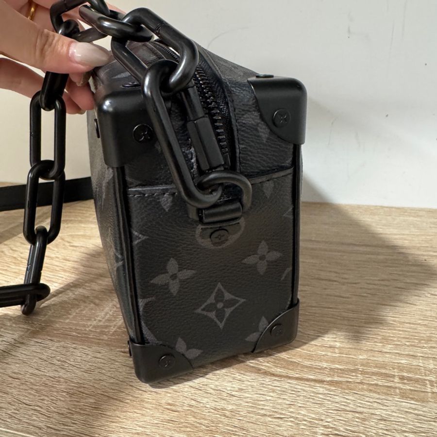 LV Mini Soft Trunk 黑灰老花箱包-1
