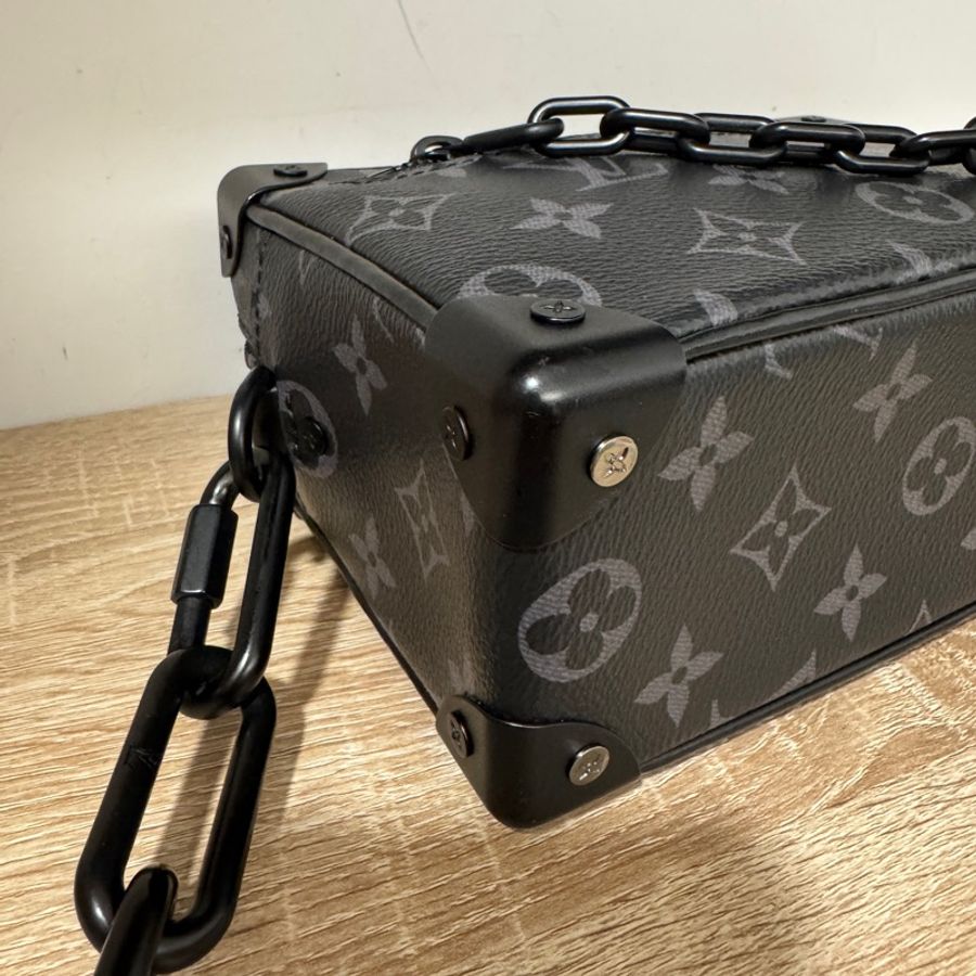 LV Mini Soft Trunk 黑灰老花箱包-3