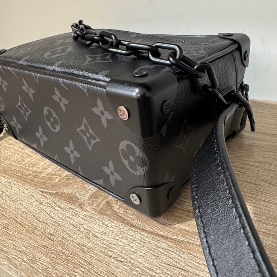 LV Mini Soft Trunk 黑灰老花箱包-4