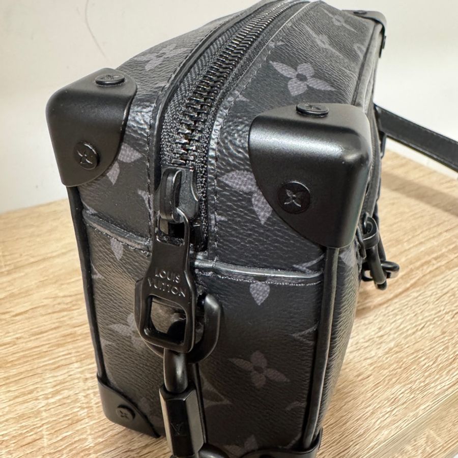 LV Mini Soft Trunk 黑灰老花箱包-8