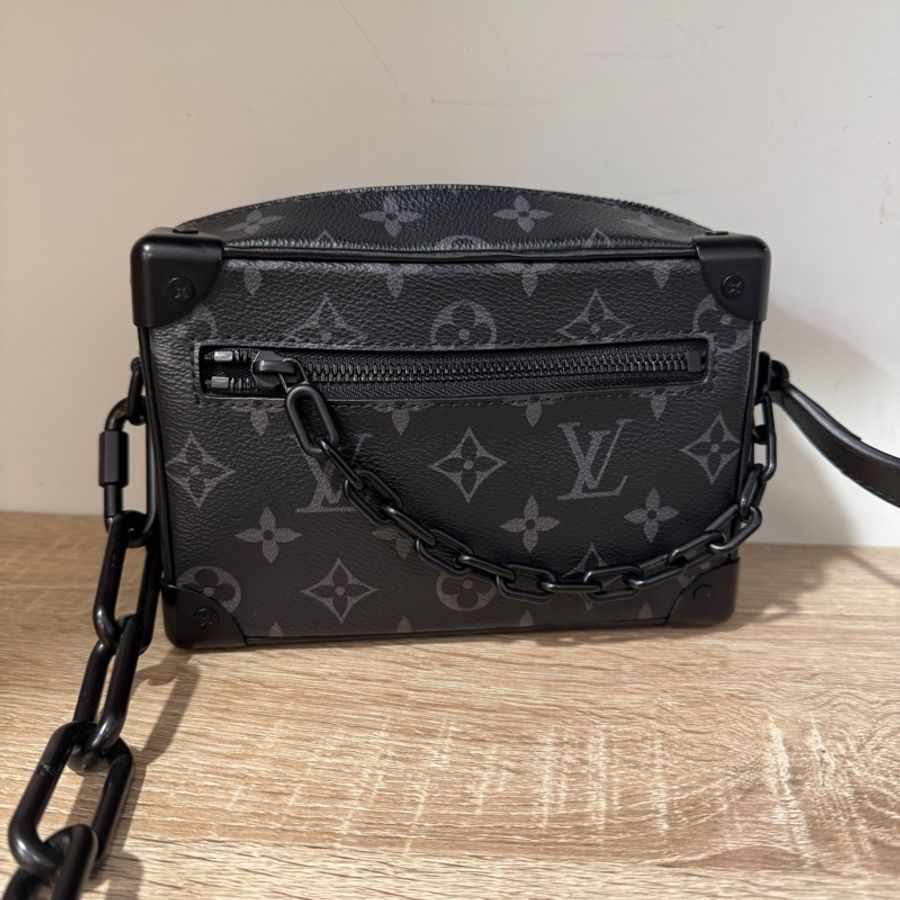 LV Mini Soft Trunk 黑灰老花箱包-10