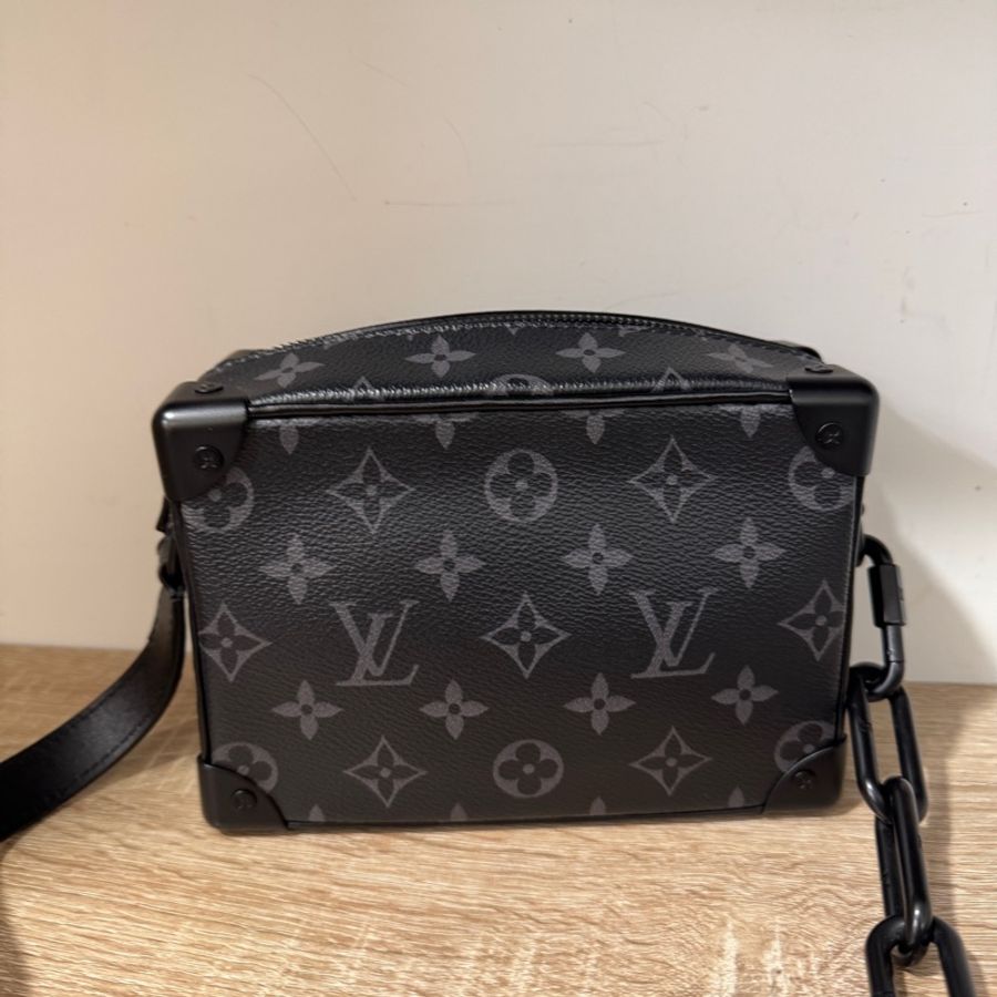 LV Mini Soft Trunk 黑灰老花箱包-11