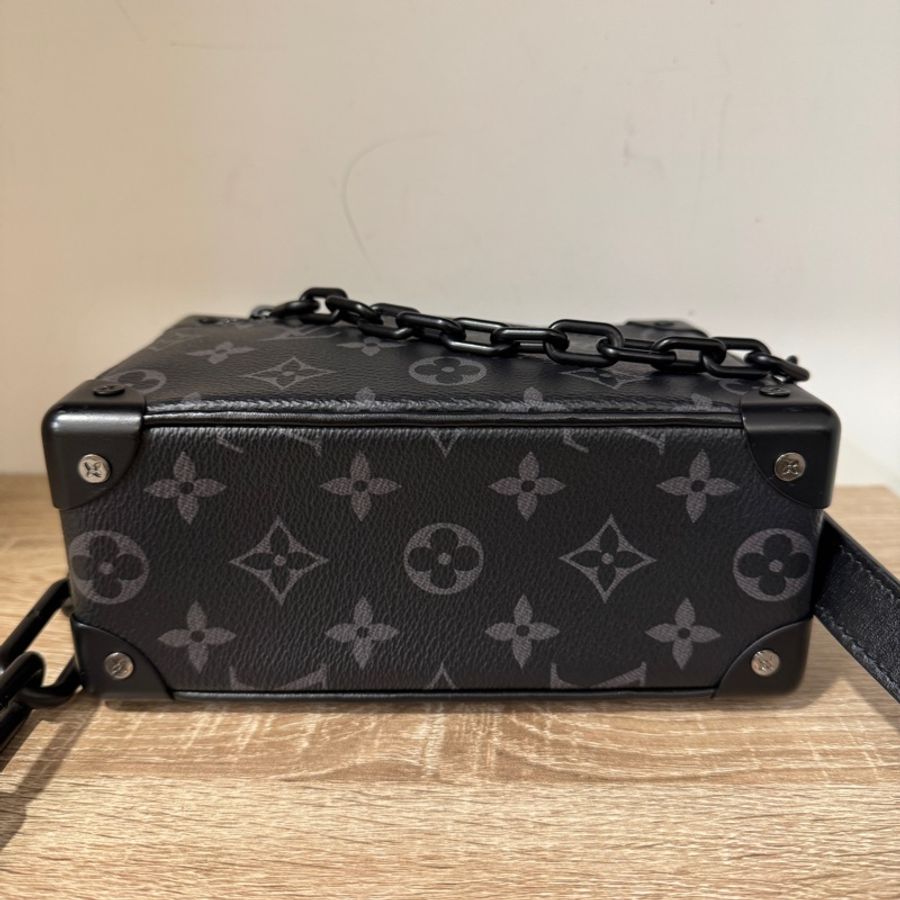 LV Mini Soft Trunk 黑灰老花箱包-12