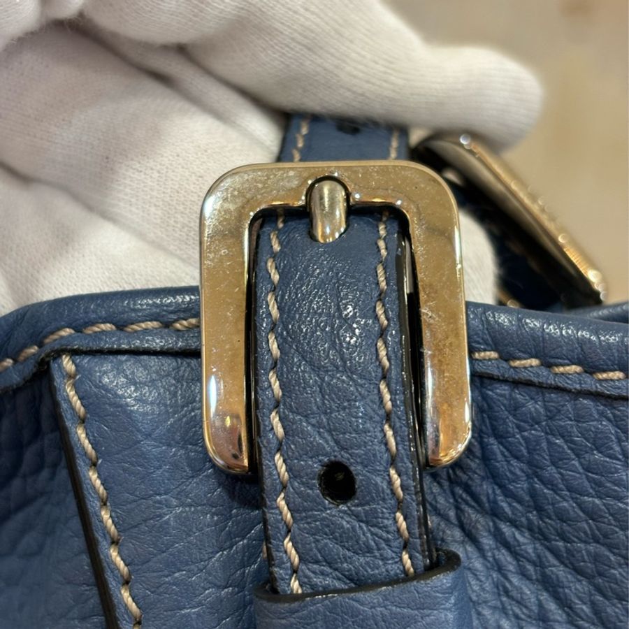 TODS 寶藍 全皮 手提包 肩背包 斜背包 兩用包 三用包 托特包 媽媽包 購物包-5