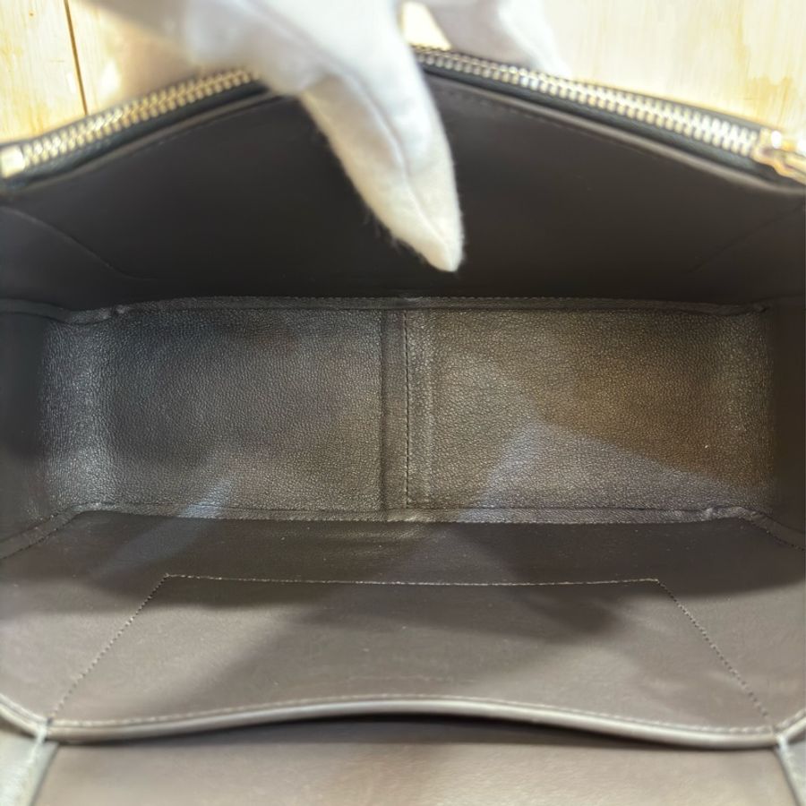 CELINE FRAME 鐵灰 葡紫 牛皮 拼接 撞色 肩背包 斜背包 郵差包-14