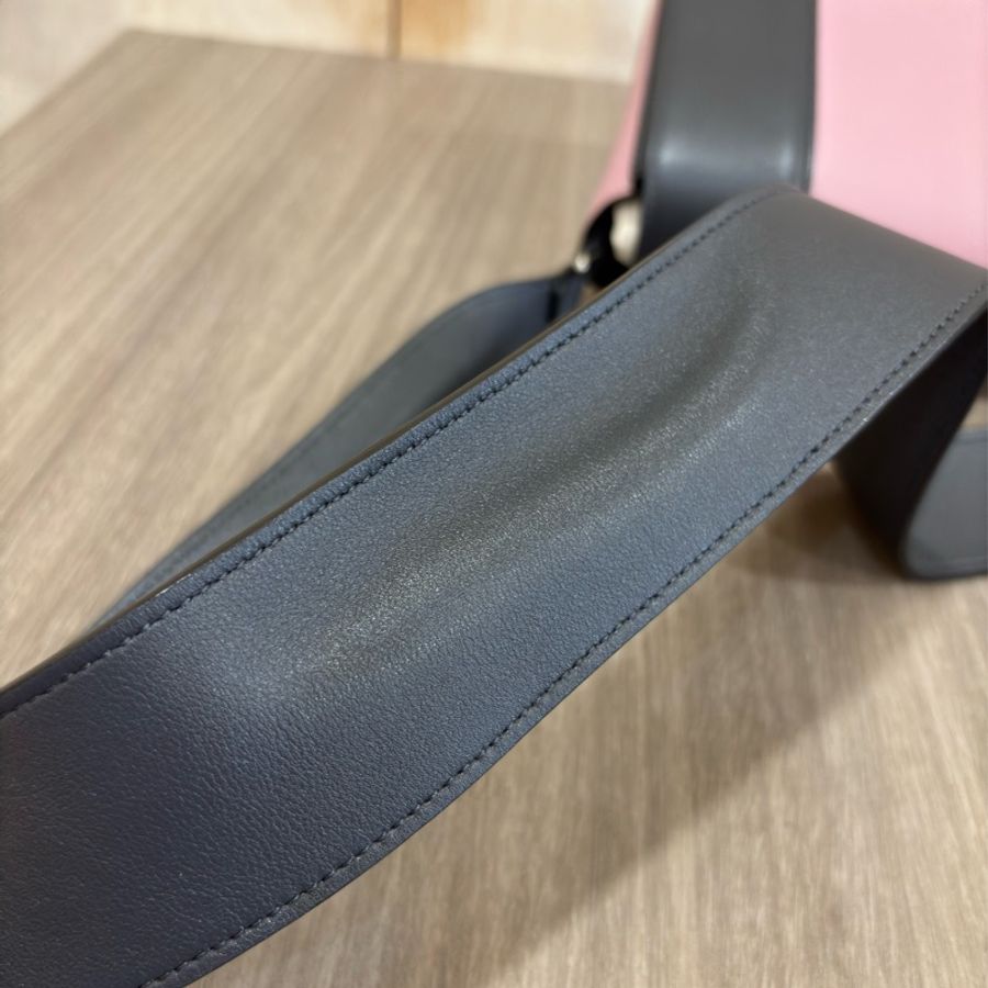 CELINE FRAME 鐵灰 葡紫 牛皮 拼接 撞色 肩背包 斜背包 郵差包-19