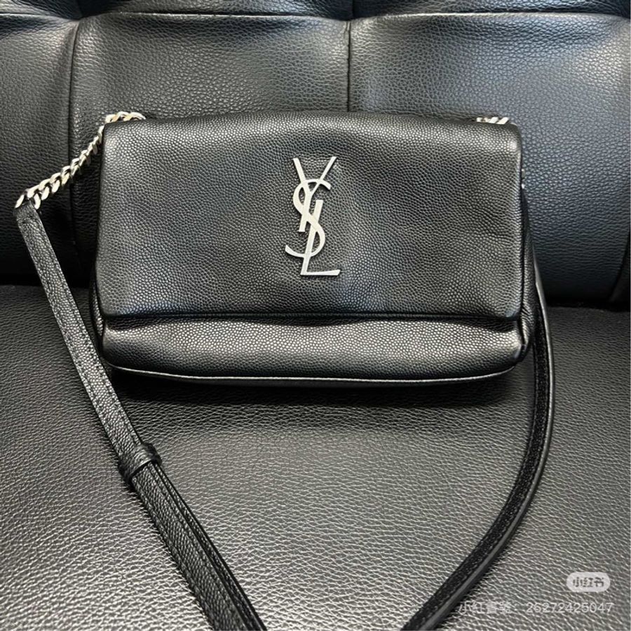 🈶️購證❤️99新🌟 ysl #黑銀 #荔枝皮 #westhollywood #好萊塢-0