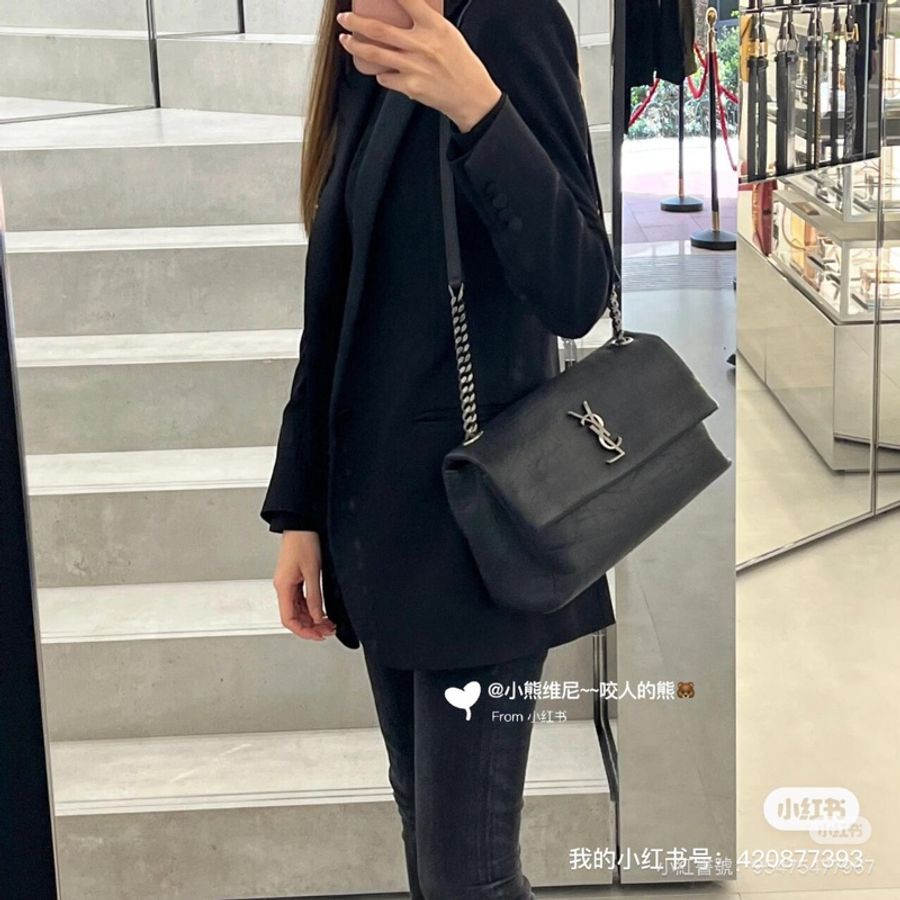 🈶️購證❤️99新🌟 ysl #黑銀 #荔枝皮 #westhollywood #好萊塢-2