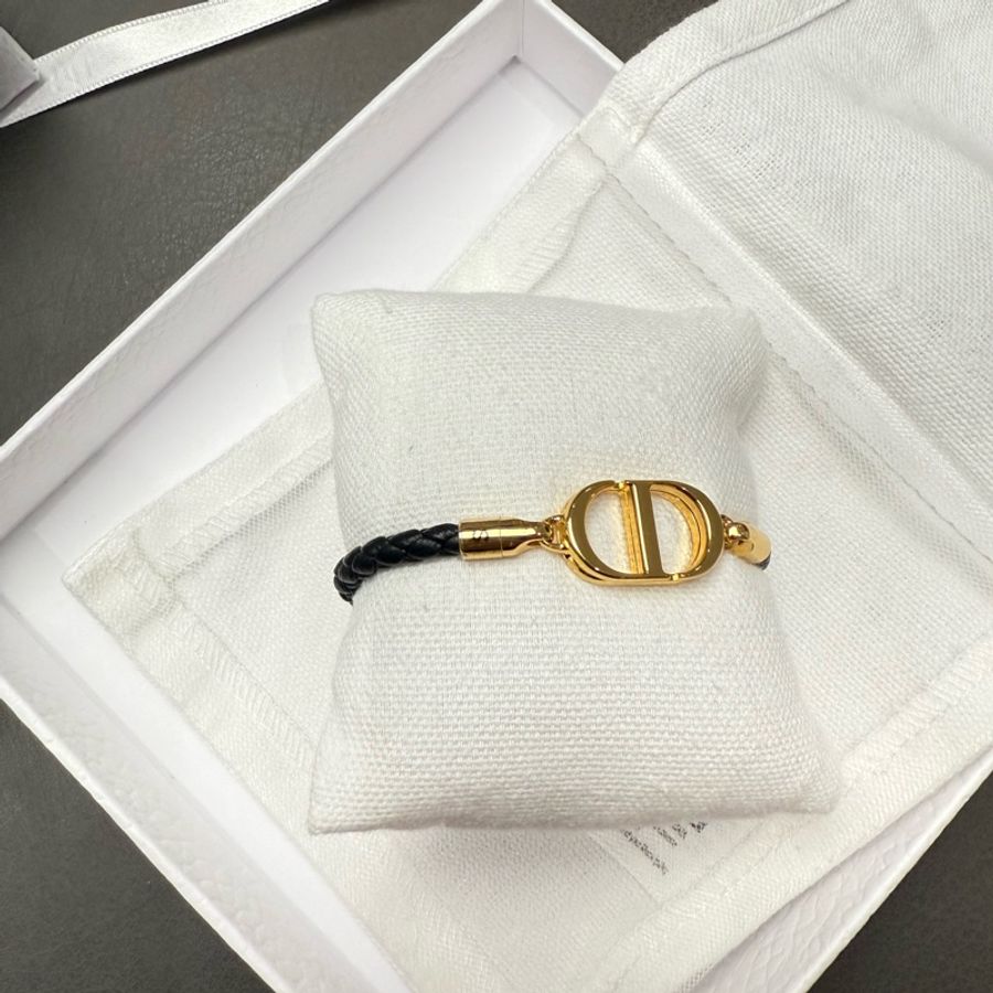 Dior 迪奧 30 Montaigne 皮革手鏈 CD logo手環-4
