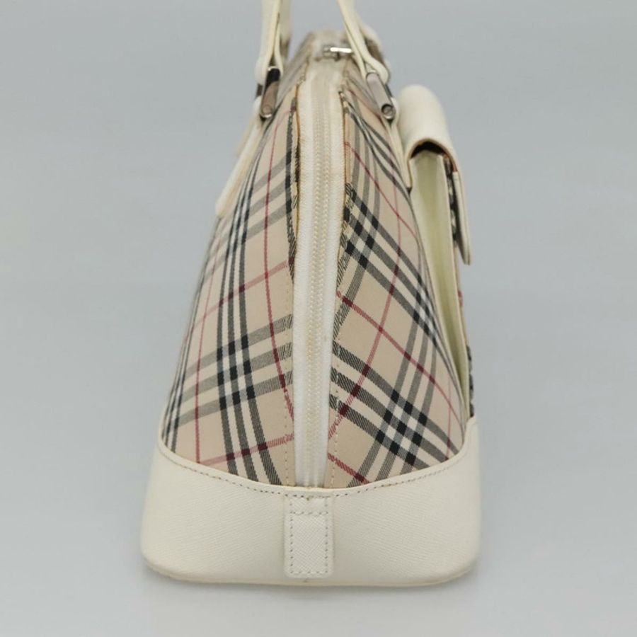 【日本直送】BURBERRY Nova 格紋手提包 帆布 米色 正品 BA1007-2