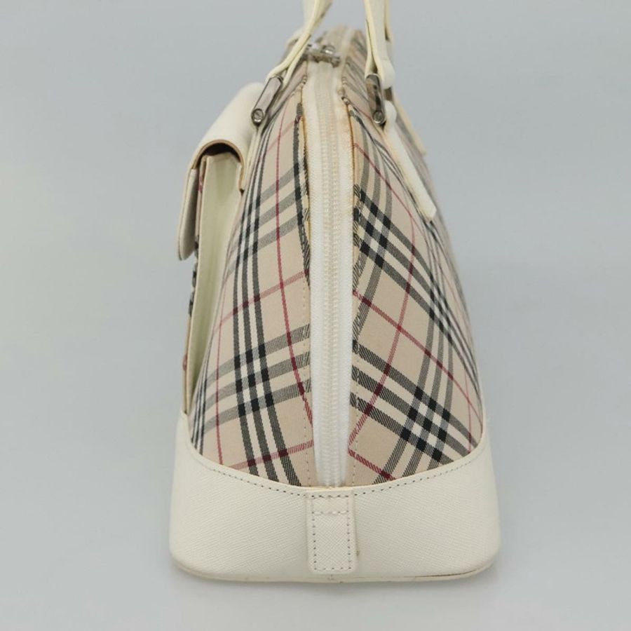 【日本直送】BURBERRY Nova 格紋手提包 帆布 米色 正品 BA1007-3