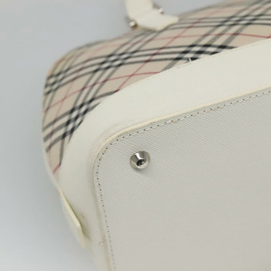 【日本直送】BURBERRY Nova 格紋手提包 帆布 米色 正品 BA1007-15