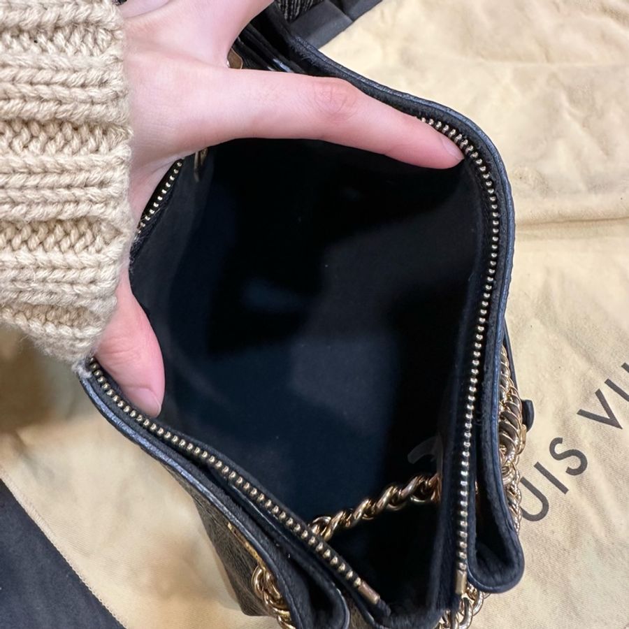 芯片款❤️ LV #黑金 #全皮 #老花 #鏈條包-13