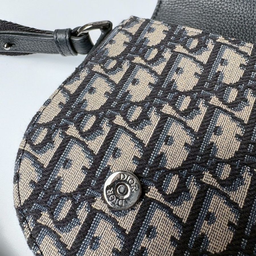 Dior 藍印花丹寧布 body 馬鞍包 斜背包-8