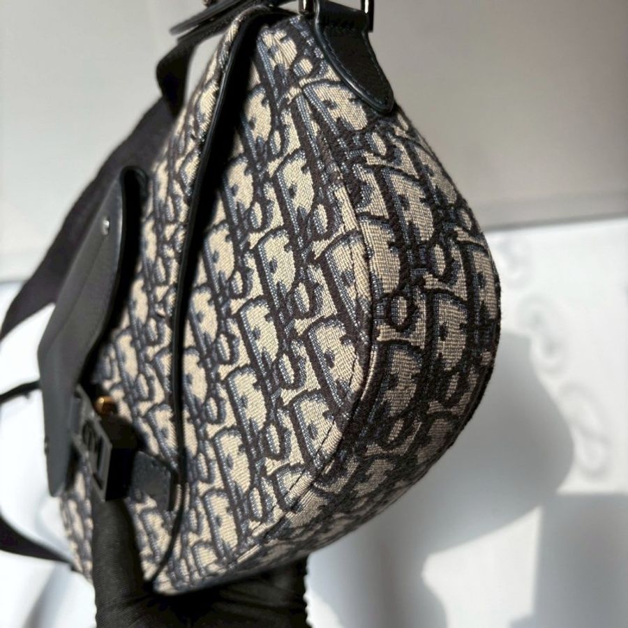 Dior 藍印花丹寧布 body 馬鞍包 斜背包-14