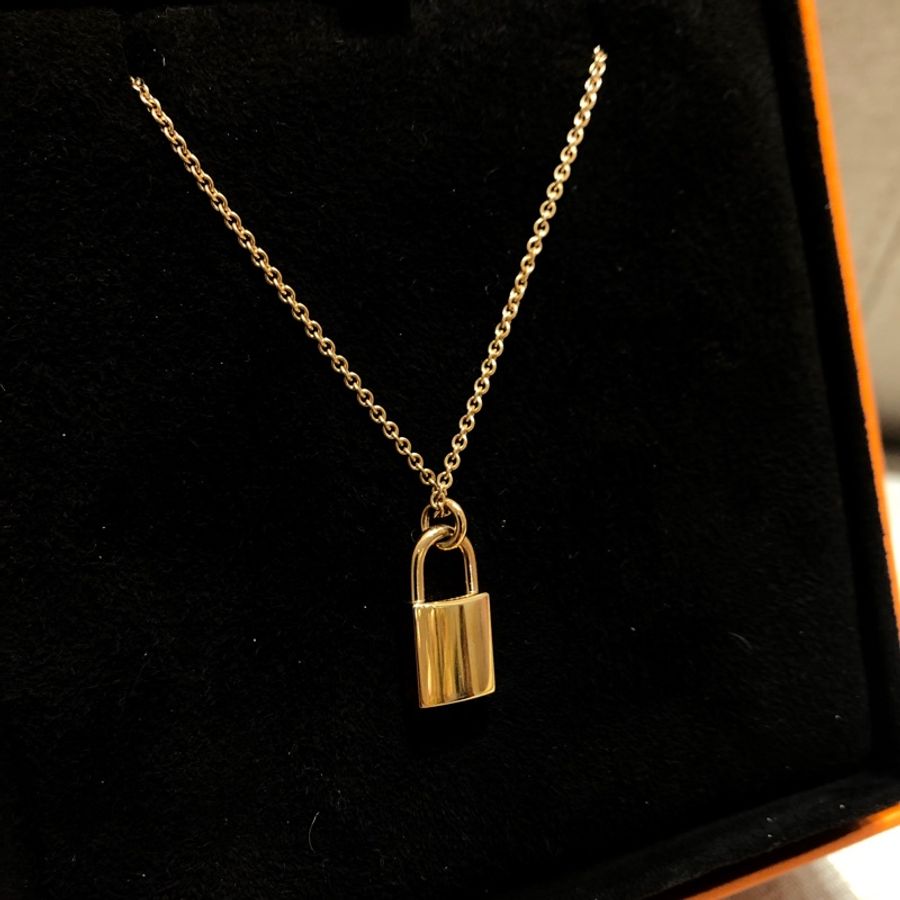hermes Kelly Cadenas 18K玫瑰金鑽石頸鏈-3