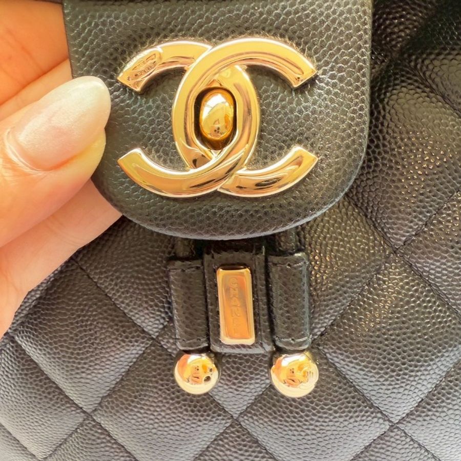 香奈兒 CHANEL 薩爾茲堡 小號黑金 後背包-8
