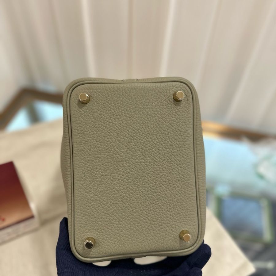 HERMES Picotin 18 鼠尾草綠 金扣 TC B-5