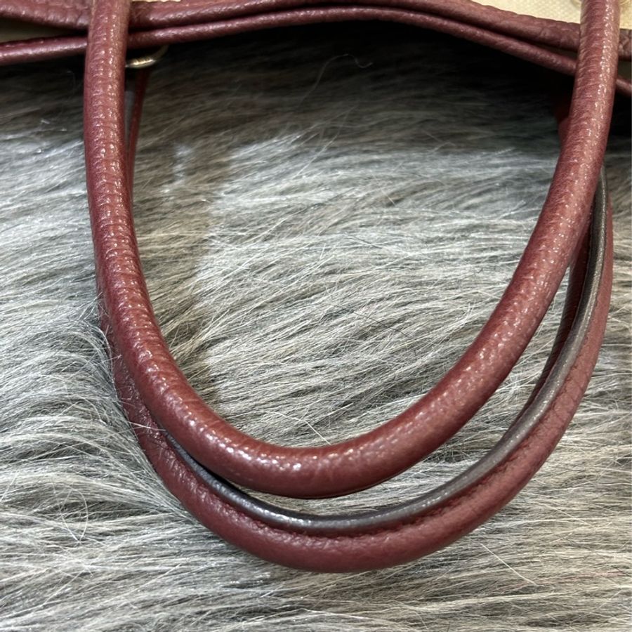 HERMES GARDEN PARTY GP FILE 28 咖啡紅茶荔枝皮 奶油白帆布 購物包手提包肩背包托特包花園包斜背包-12