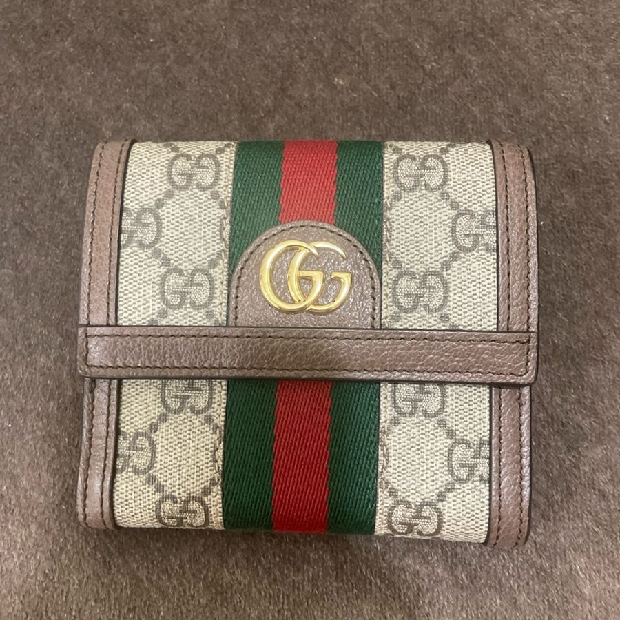 GUCCI 經典款 523173中夾 大容量!綠紅綠+Logo-5