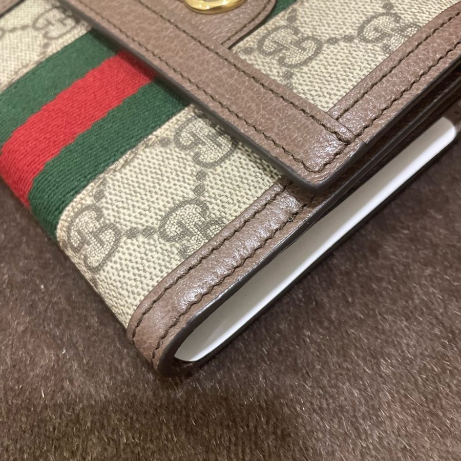 GUCCI 經典款 523173中夾 大容量!綠紅綠+Logo-7