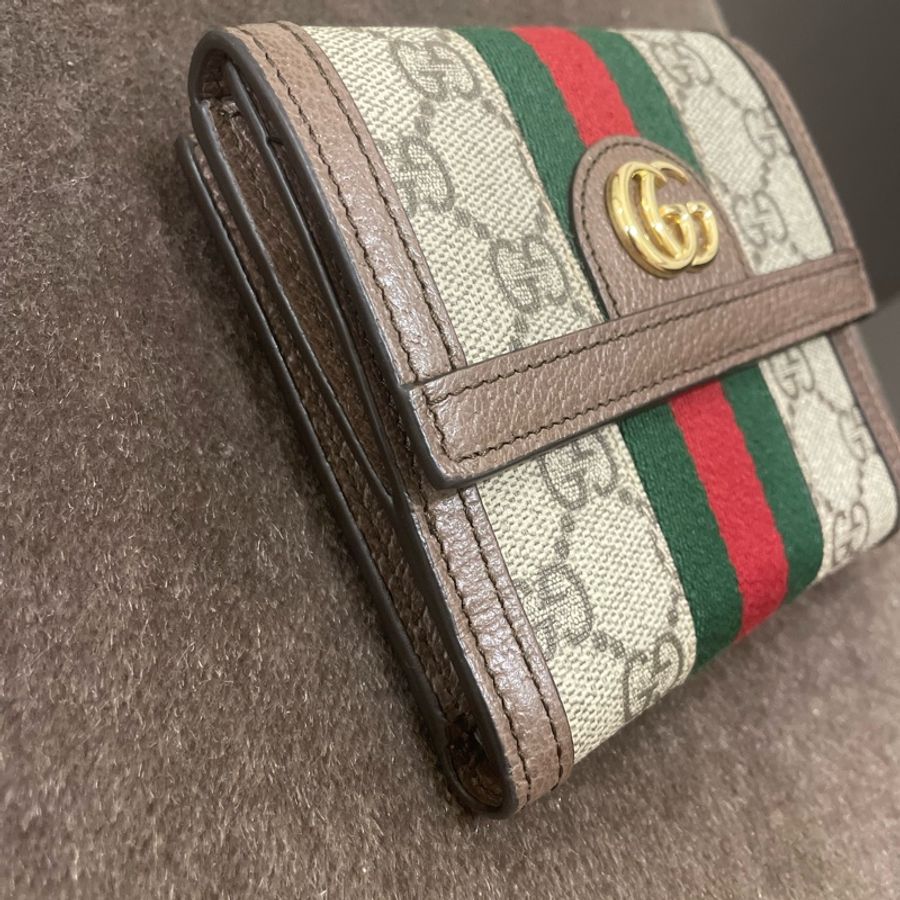 GUCCI 經典款 523173中夾 大容量!綠紅綠+Logo-8