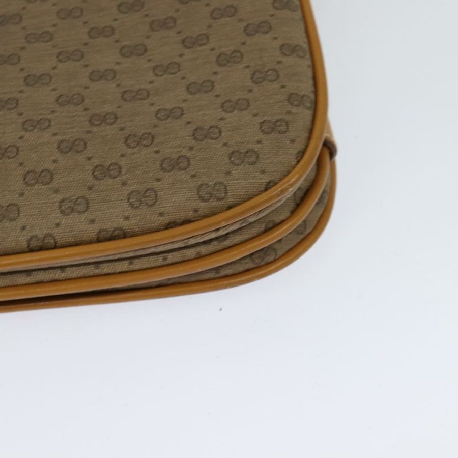 【日本直送】GUCCI Micro GG Supreme 單肩包 PVC 棕色金色 正品 BA959-16