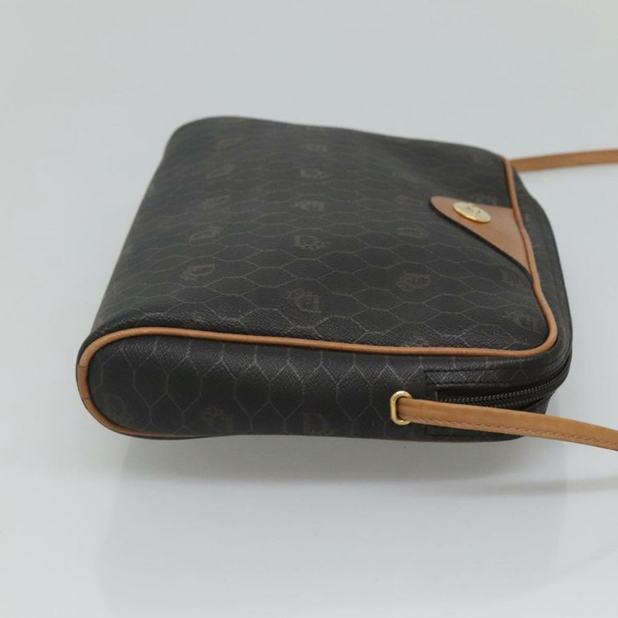 【日本直送】Christian Dior 蜂巢帆布肩背包 黑色金色 正品 sw229-2