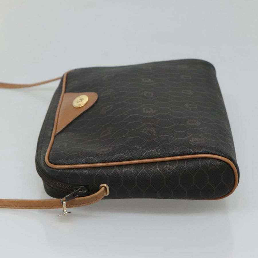 【日本直送】Christian Dior 蜂巢帆布肩背包 黑色金色 正品 sw229-3