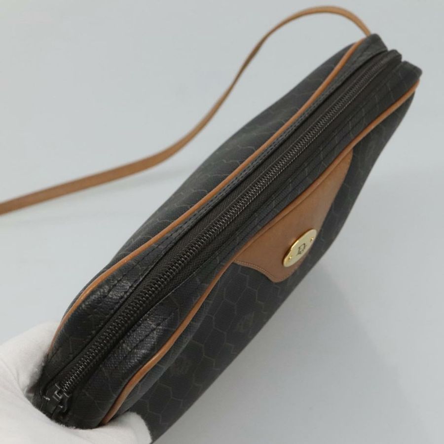 【日本直送】Christian Dior 蜂巢帆布肩背包 黑色金色 正品 sw229-5