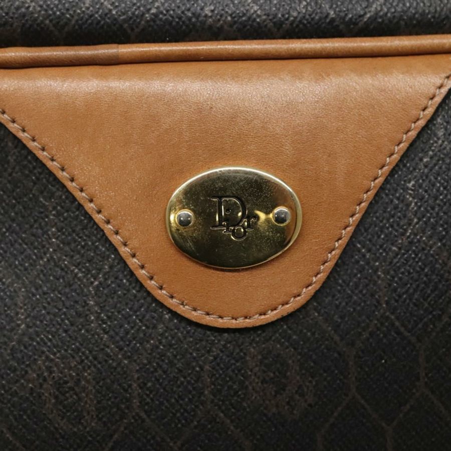 【日本直送】Christian Dior 蜂巢帆布肩背包 黑色金色 正品 sw229-16