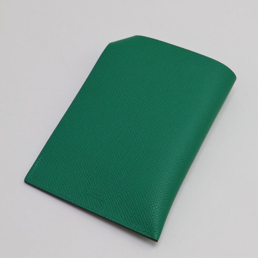 HERMES Tarmac 護照夾 -  絲絨綠 W-4