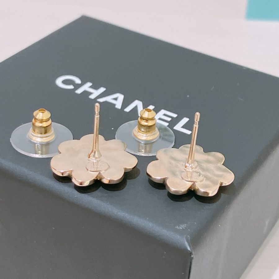 TK1632 CHANEL 香奈兒經典CC字花花耳環CC LOGO FLOWER EARRINGS-4